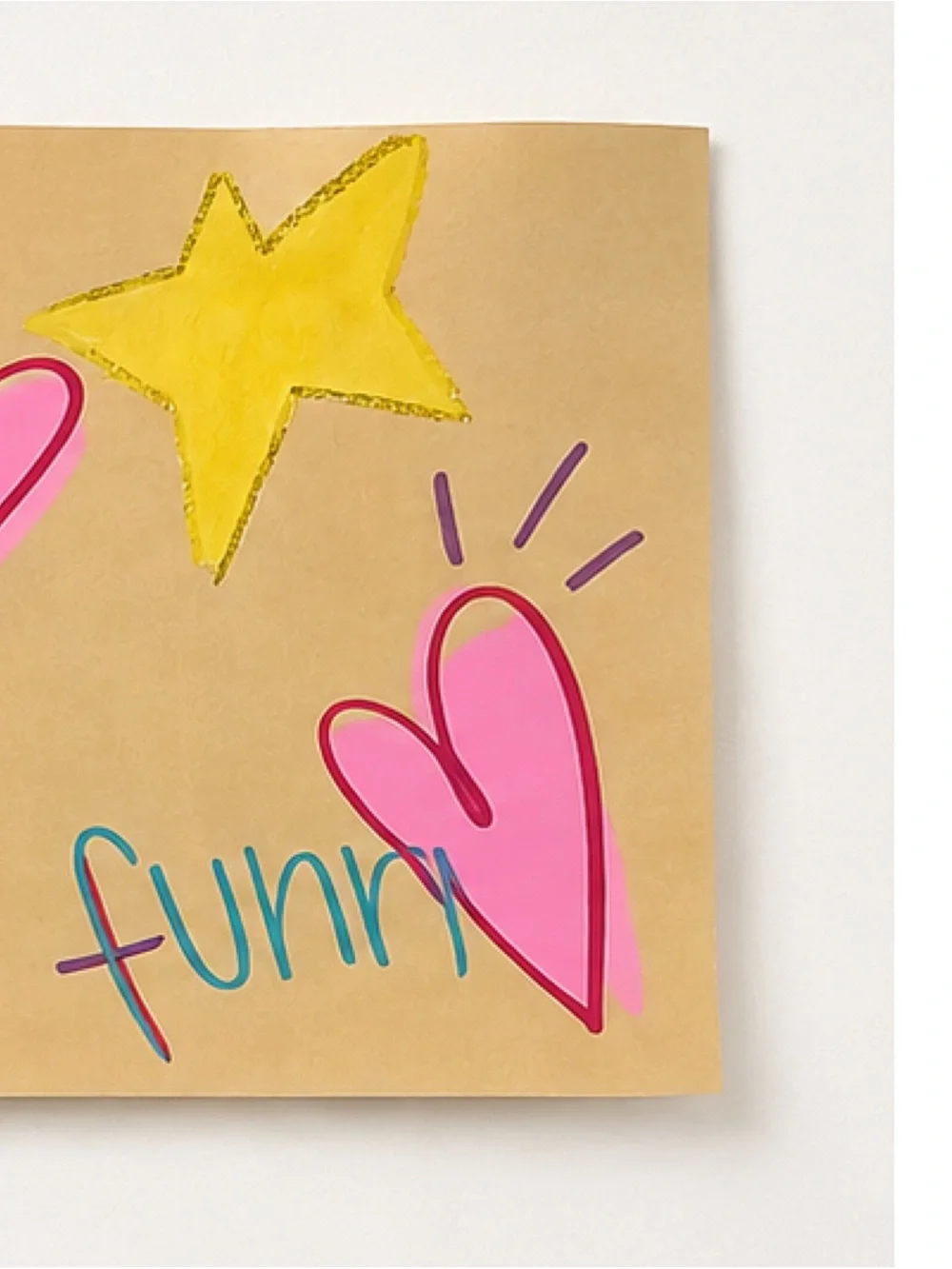 banner 36in x10in kraft paper for gift wrapping packaging paper wall decor